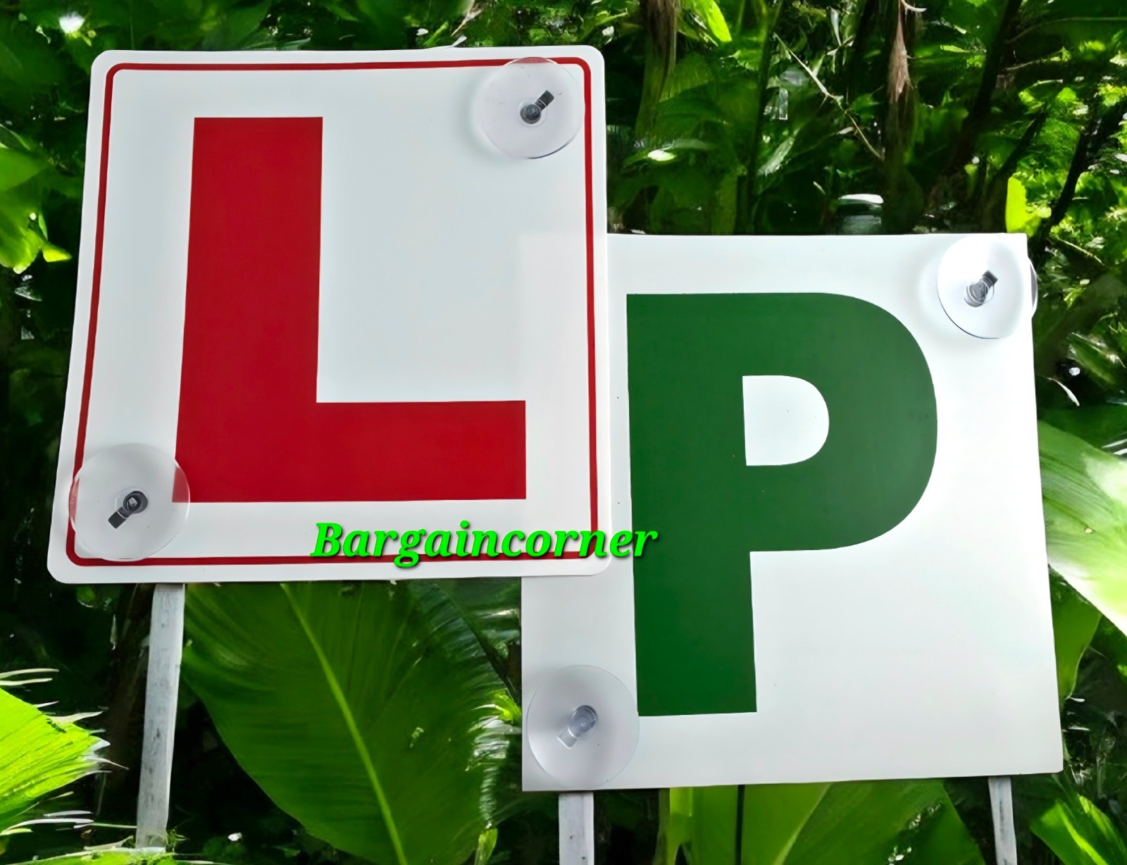 L & P PLATE SIGN New & Pass Driver Sign L Plate Advisory Sign With Suction Cup