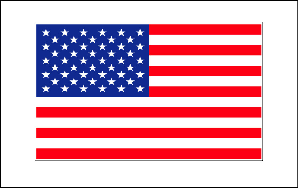 American Flag Decal 5″ x 3″ United States Stars & Stripes Vinyl Sticker