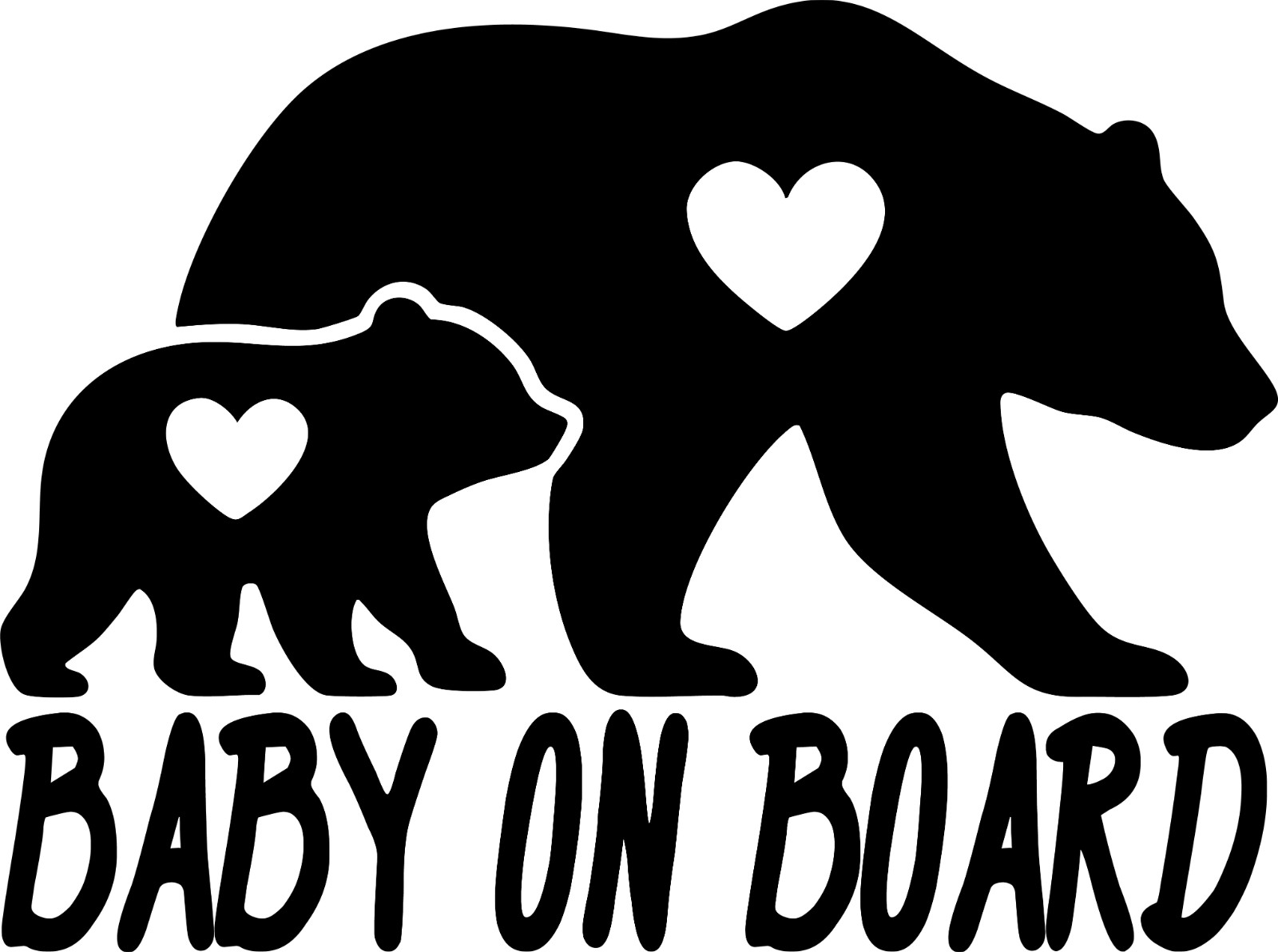 STICKER DAD – Baby on Board (Bears) Die-Cut Vinyl Decal (Size: 6 inch X 4.5 in)