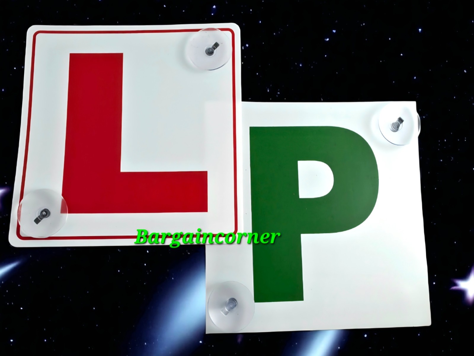 L & P PLATE SIGN New & Pass Driver Sign L Plate Advisory Sign With Suction Cup
