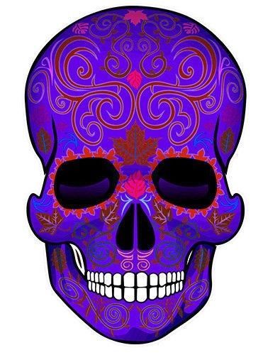 Sugar Skull Stickers Dia de los Muertos Decals Assorted sets and sizes PURPLE