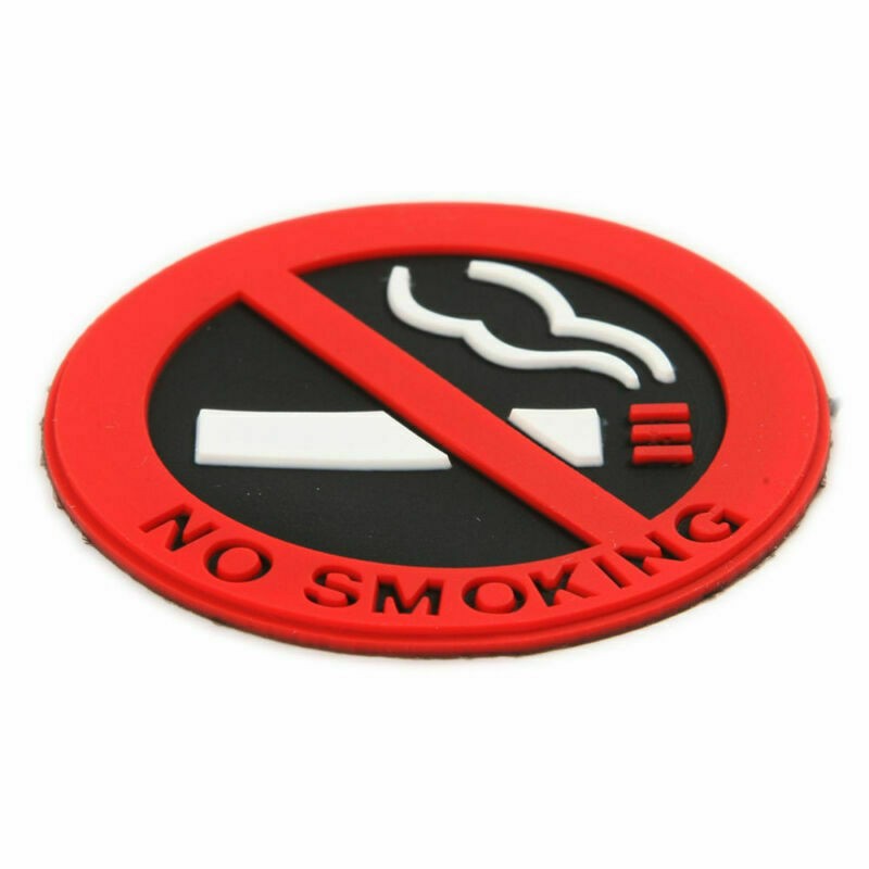 5cm 5/10Pcs Mini NO SMOKING Sign Warning Logo Rubber Stickers Car Taxi Decor