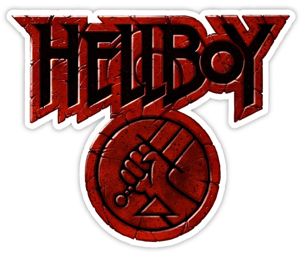 Hellboy logo sticker decal 5″ x 4″
