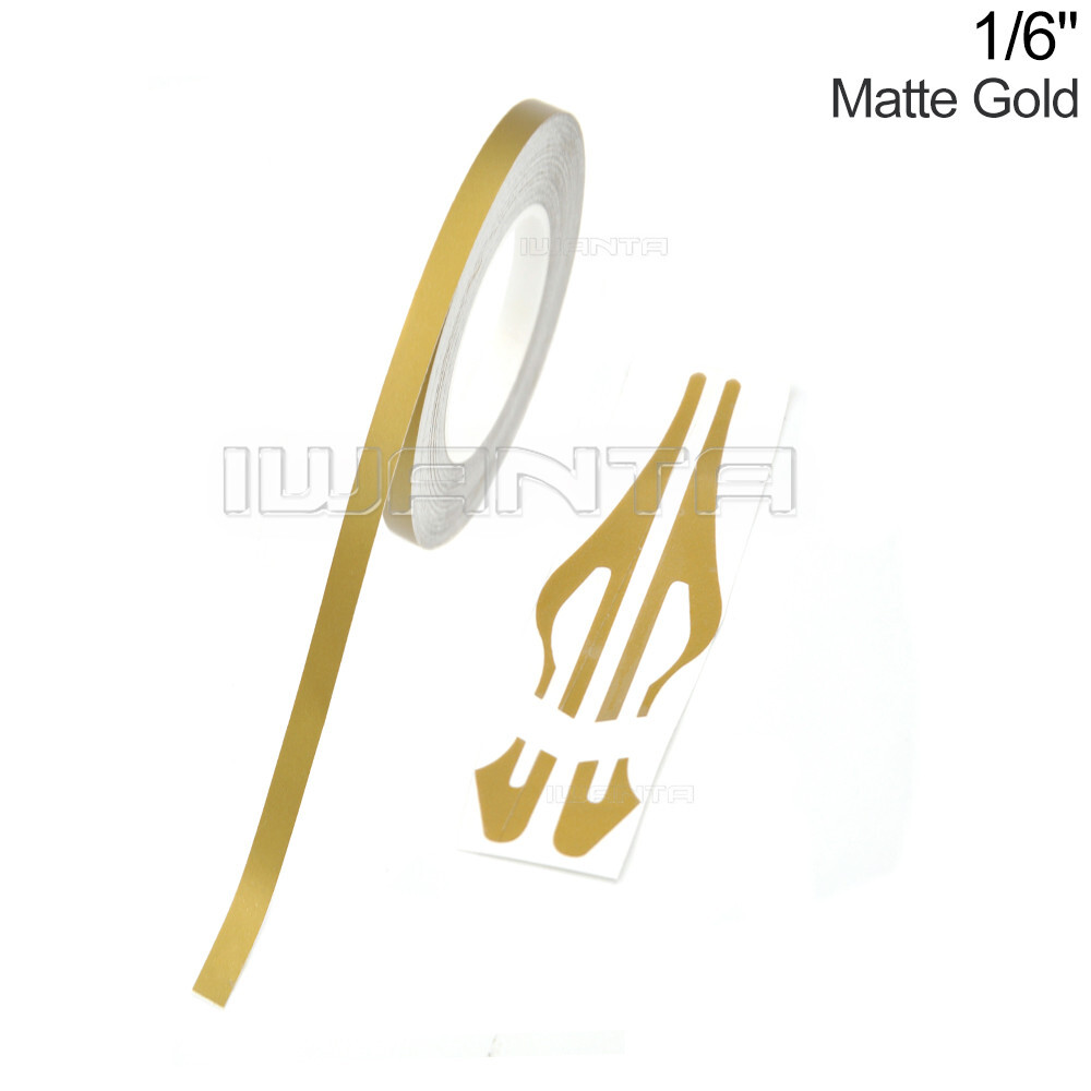 1/6″ 4mm Matte Gold & Silver Grey Pinstriping Pin Stripe DIY Vinyl Decal Sticker
