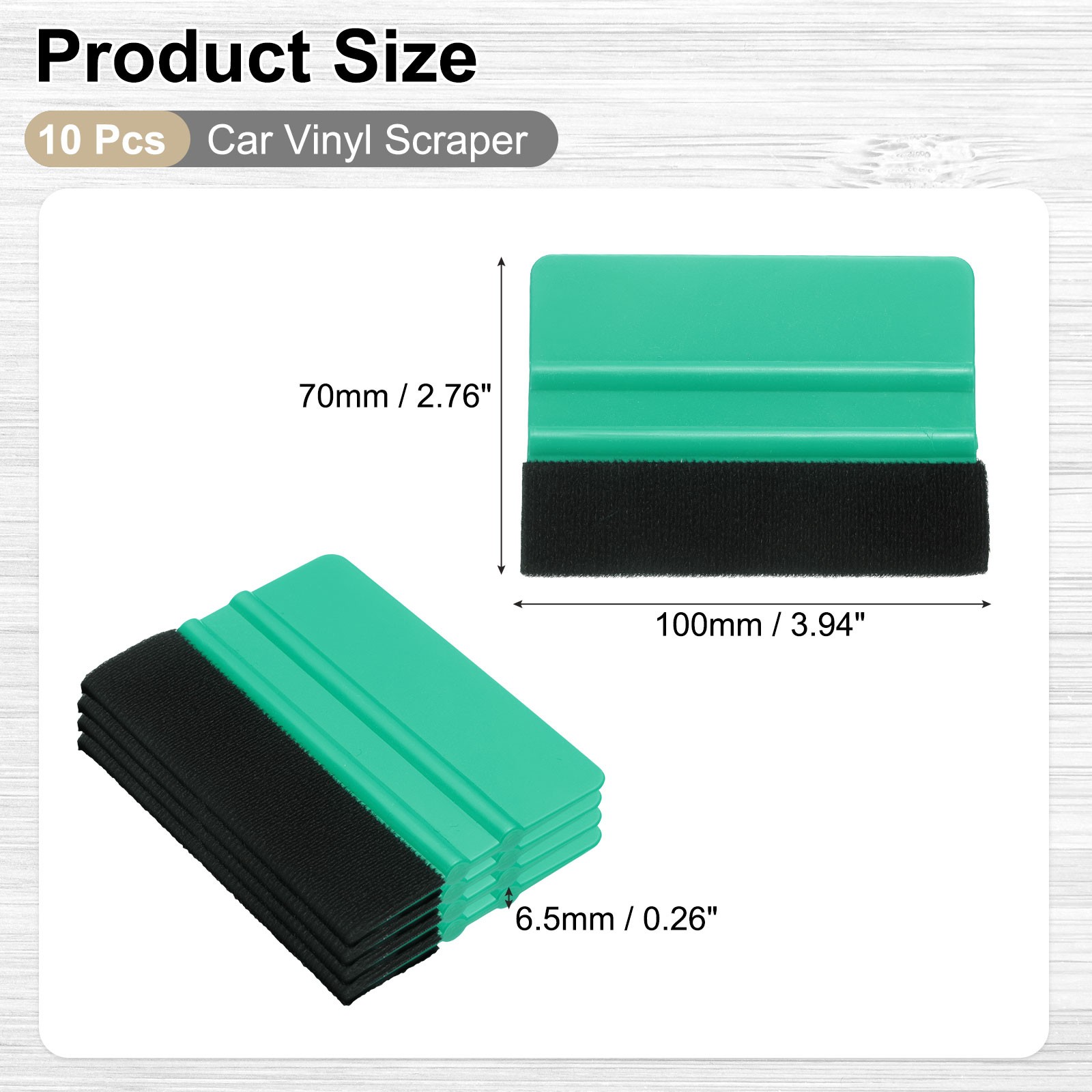 10pcs Car Vinyl Scraper 4 Inch Vinyl Squeegee for Car Window Tint, Cyan