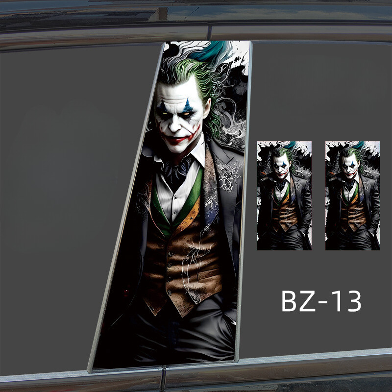 2pcs New Halloween Car Center Pillar Sticker B-pillar Protective Film Decor
