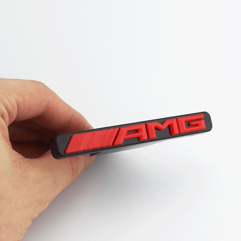 Gloss Red GT Style AMG Front Grille Mesh Badge Mercedes Benz A GLA GLC GLE E