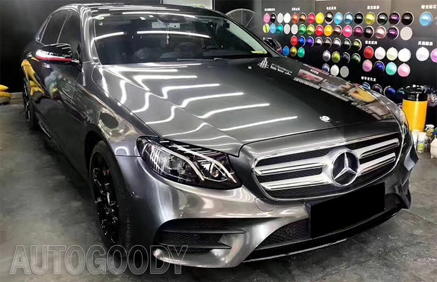 Super Gloss Gray Metallic Gunmetal Vinyl Film Wrap Air Bubble Free 30ft x 5ft