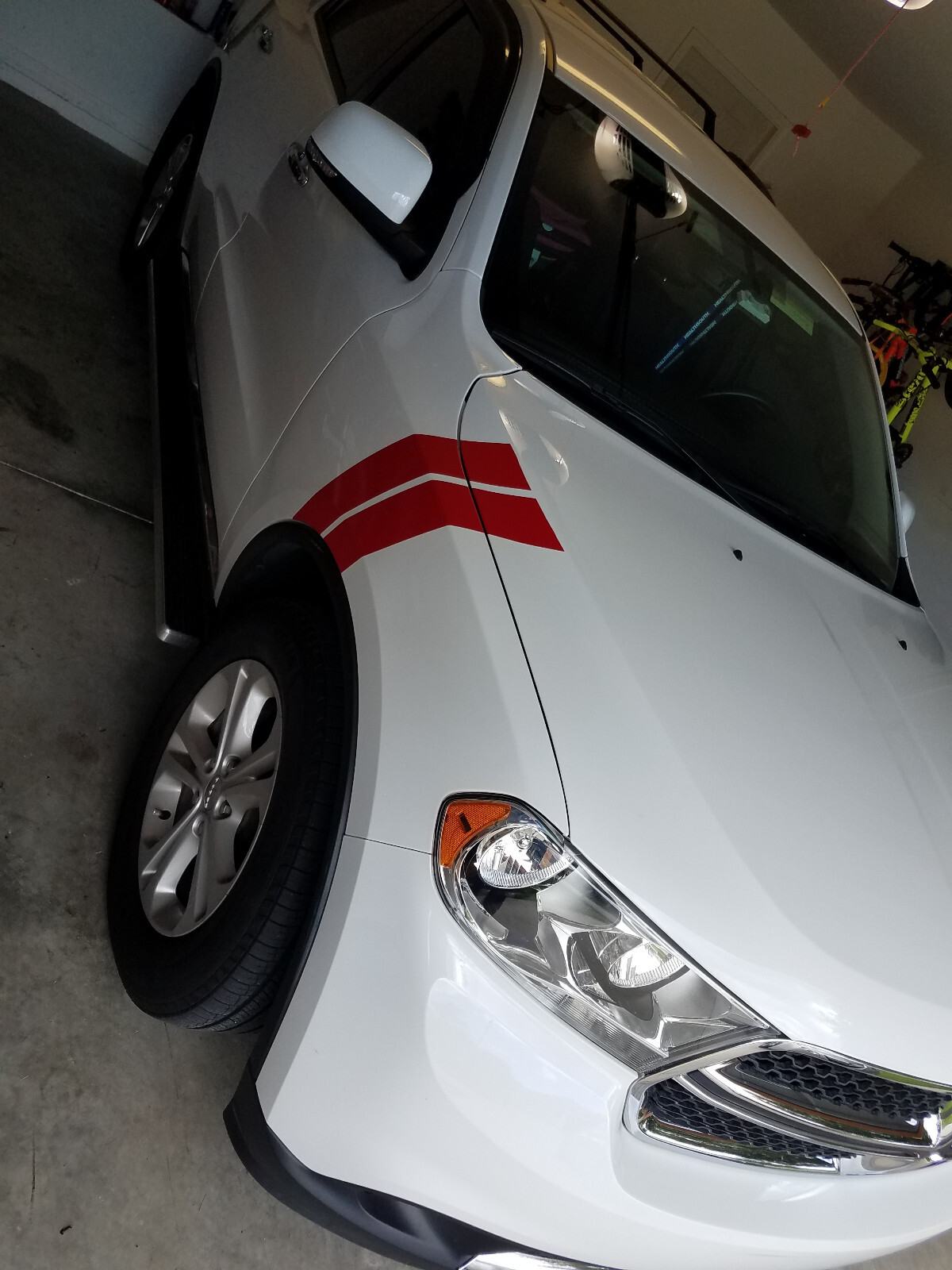 4″ Front Fender Hood Hash mark Stripe Stripes FIT All Year & model Dodge Durango