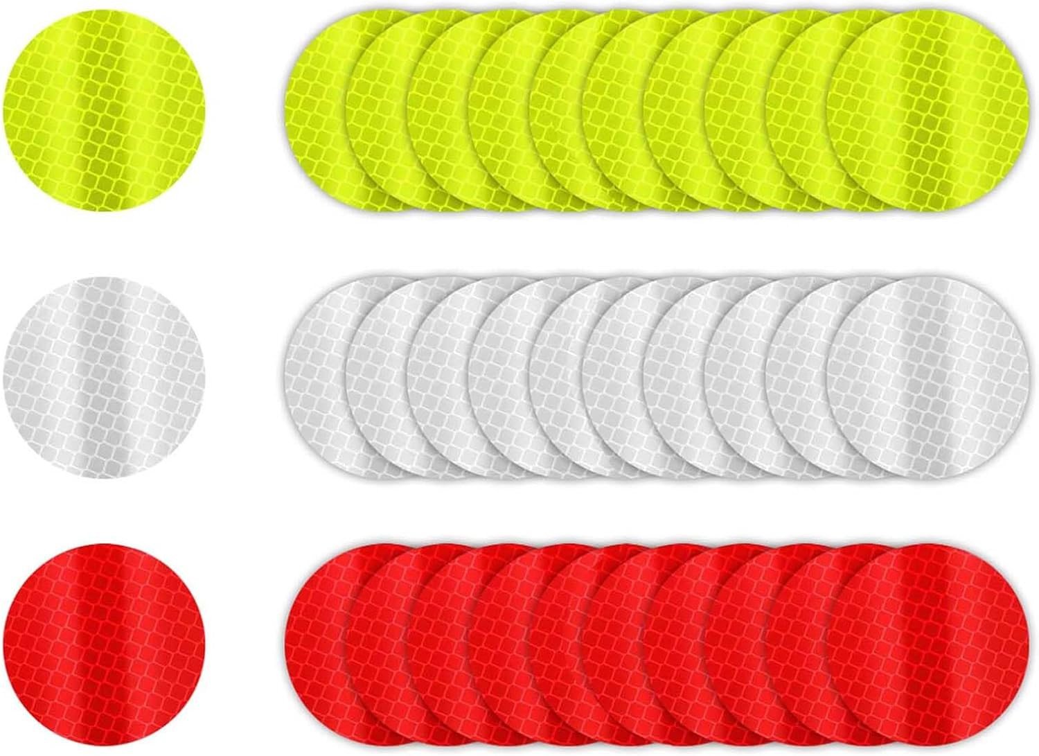 30 Pcs 5cm Round Safety Reflective Stickers Waterproof Self Adhesive Tape UK
