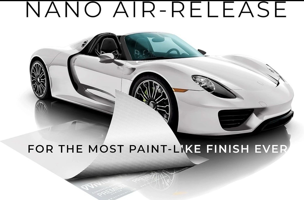 🔥 VViViD+ Ultra Gloss Premium Vinyl Car Wrap Film 1ft x 5ft, Gloss White