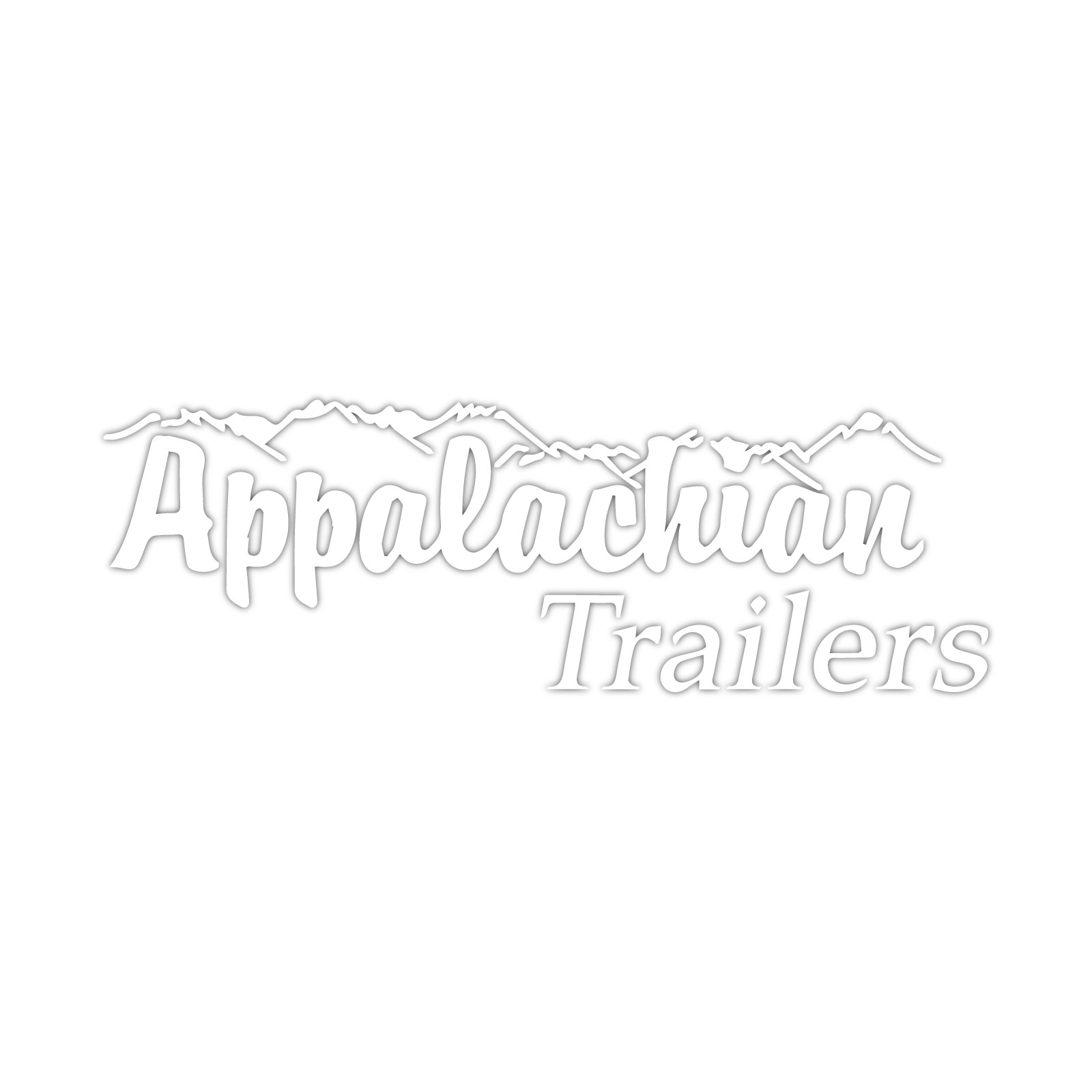 Appalachian Trailers Decals (Set of 2) WHITE 24″ Repro Stickers