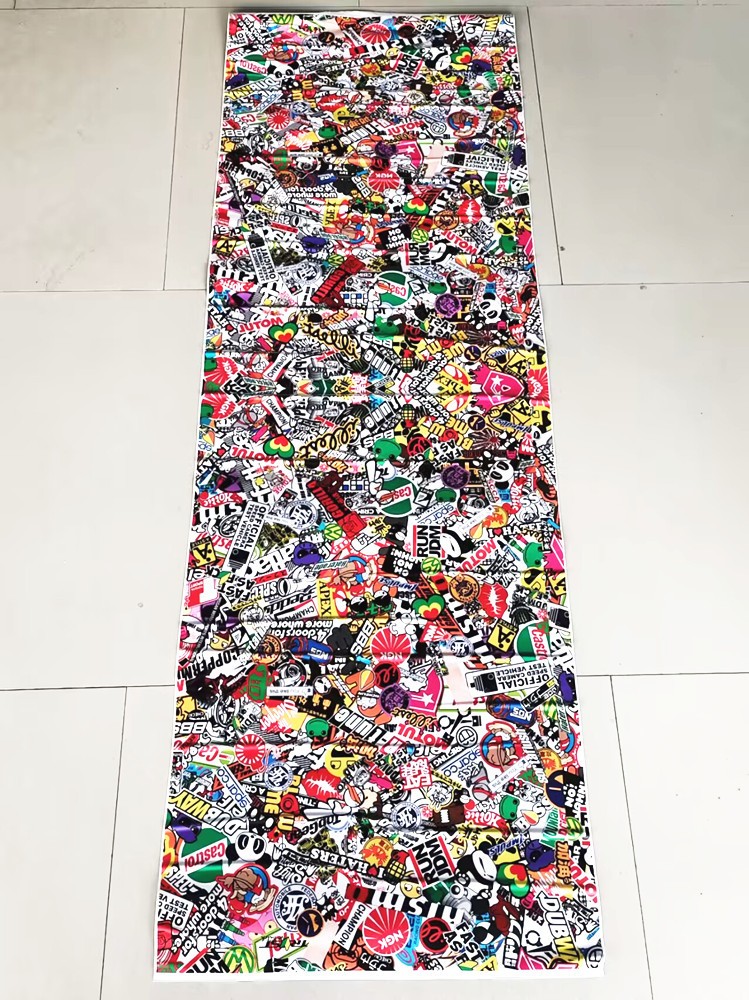Car Body Sticker Decor Panda Cartoon Graffiti Bomb Vinyl Wrap Sheet DIY Decal