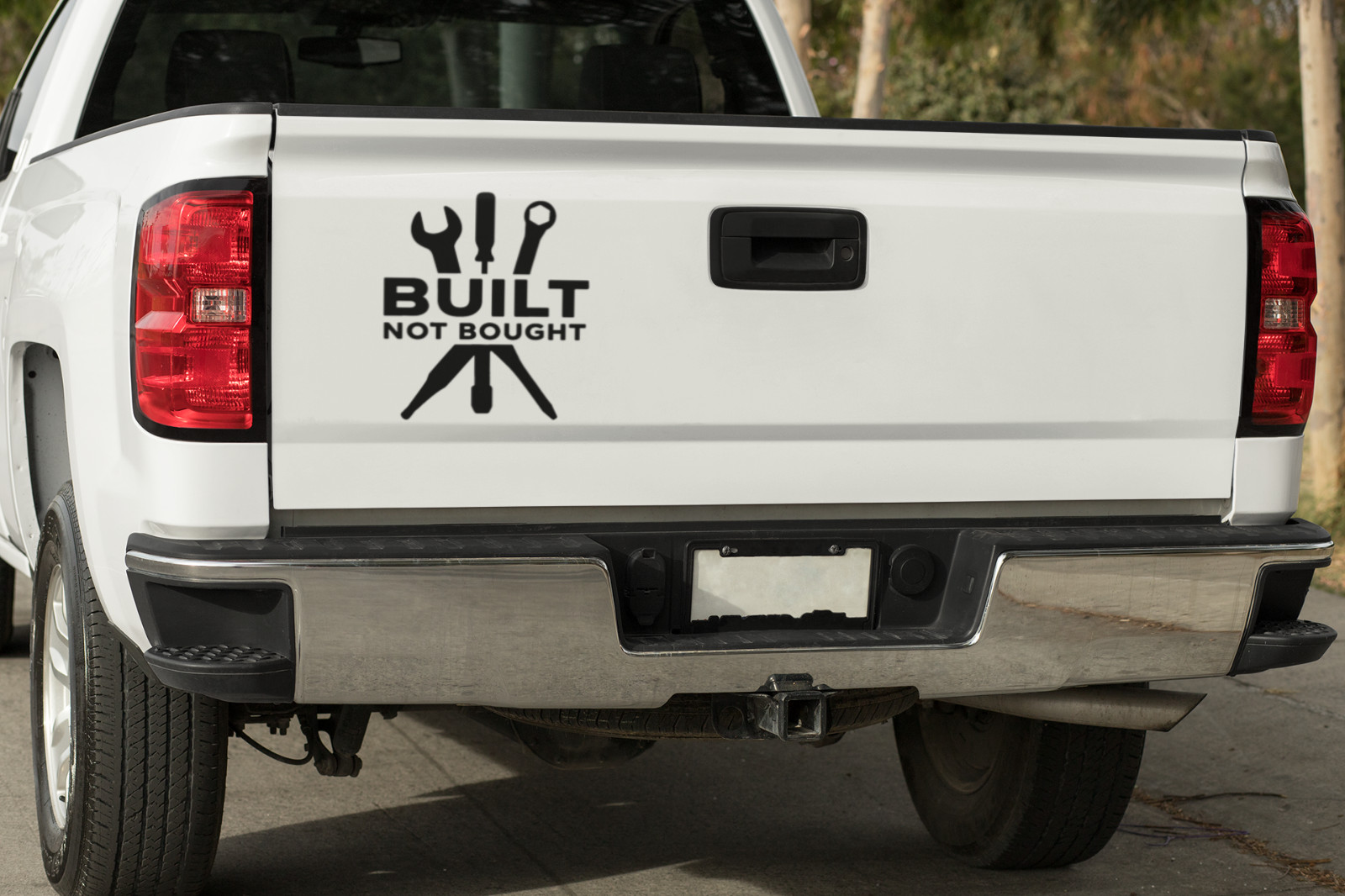 BUILT NOT BOUGHT Car Window Vinyl Decal TOOLBOX Garage Laptop Bumper Sticker