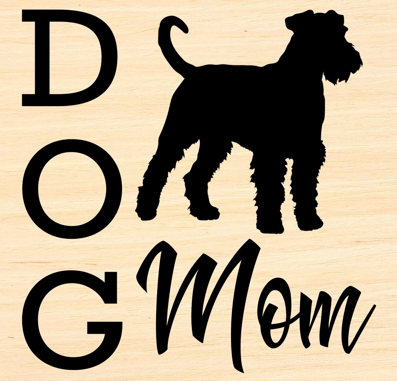 Vinyl Decal Car Signs Sticker You Pick Size & Color Dog Mom Airedale Terrier