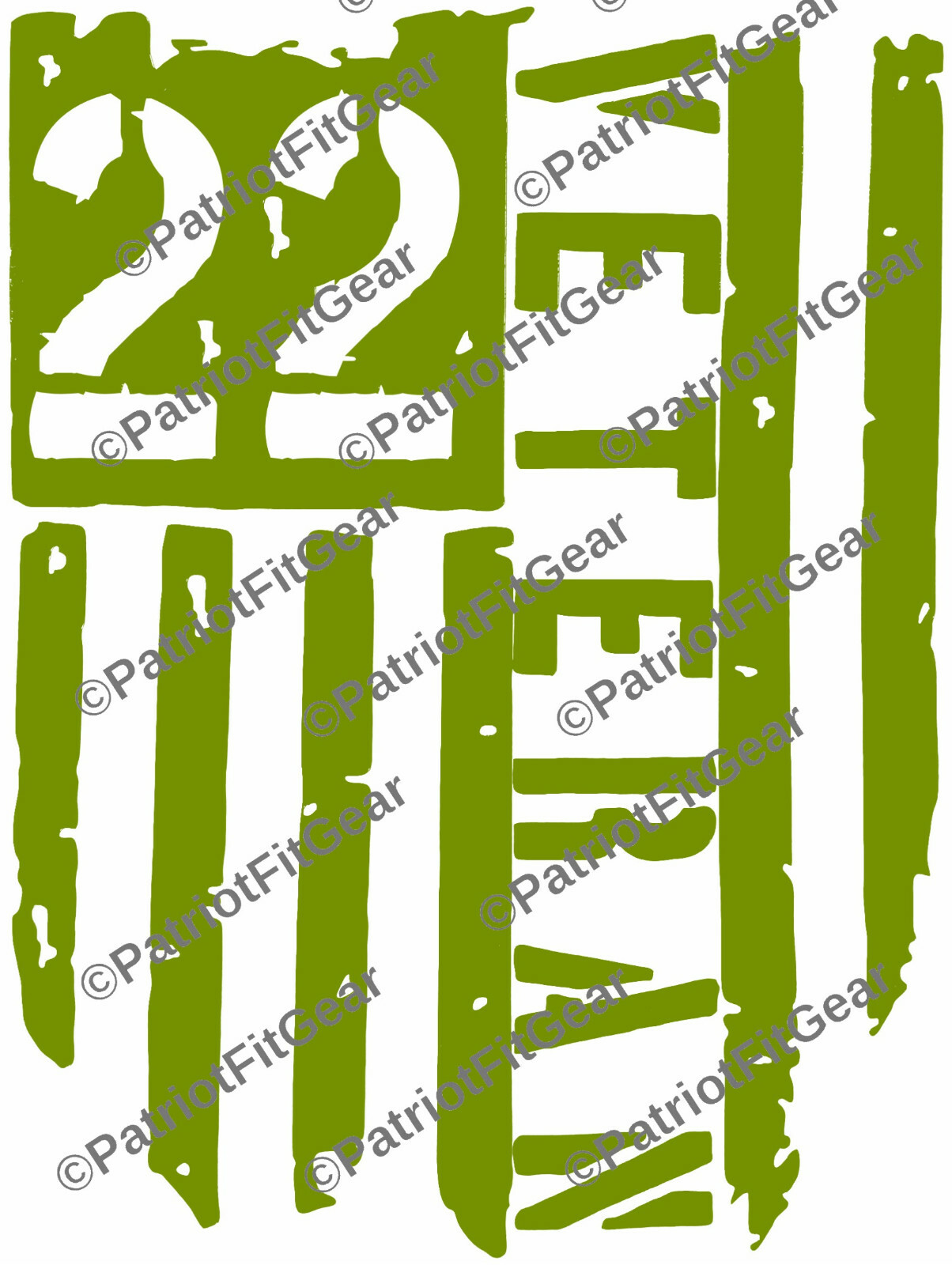 Veteran 22,Flag,Suicide Awareness,PTSD,9″x12″,Support Our Troops,Vinyl Decal