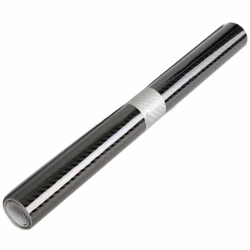 High Quality 5D Gloss Car Carbon Fiber Vinyl Wrap Sticker Film Roll Air Free