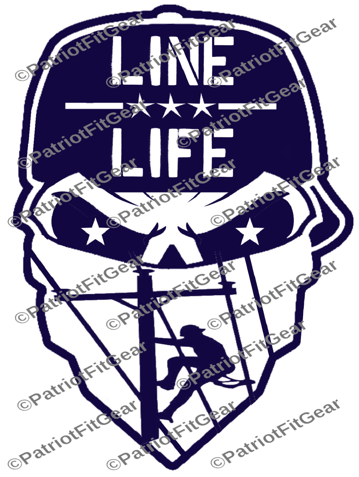 Lineman life,Line Work,Skull,Lineman,Got Power Thank A Lineman,Vinyl Decal