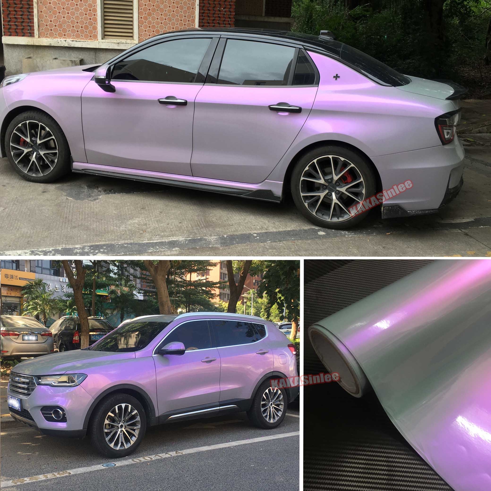 Glossy Grey Chameleon Full SUV Car Wrap Pearl Metal Vinyl Sticker / Flexible US