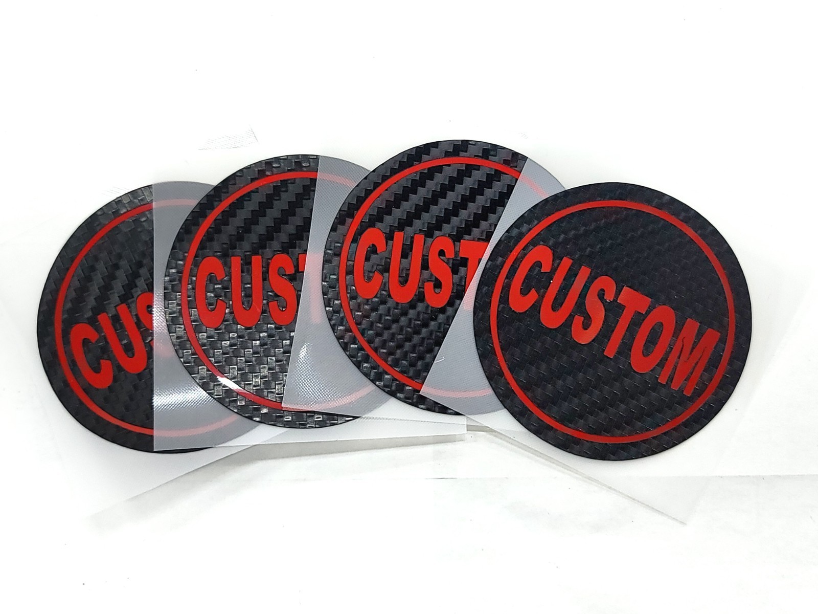 Custom Center Caps Wheel Overlay Carbon Fiber Overlays PRECUT | Fits all models