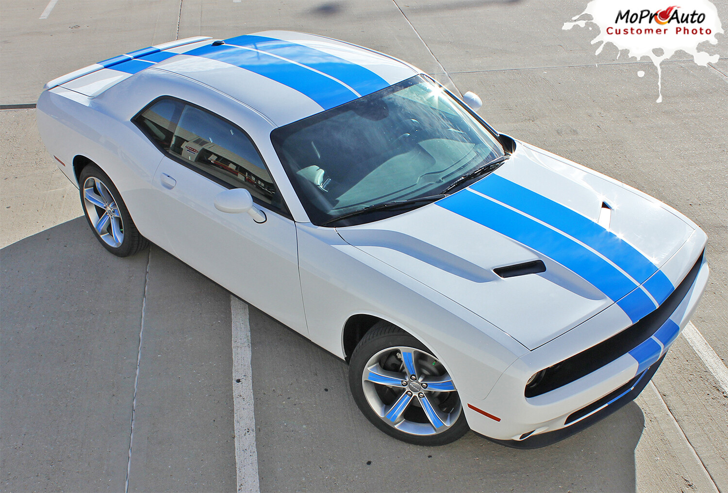 2015-2023 for Dodge Challenger Racing Stripes Rally Hood 3M Graphics Kit Decals