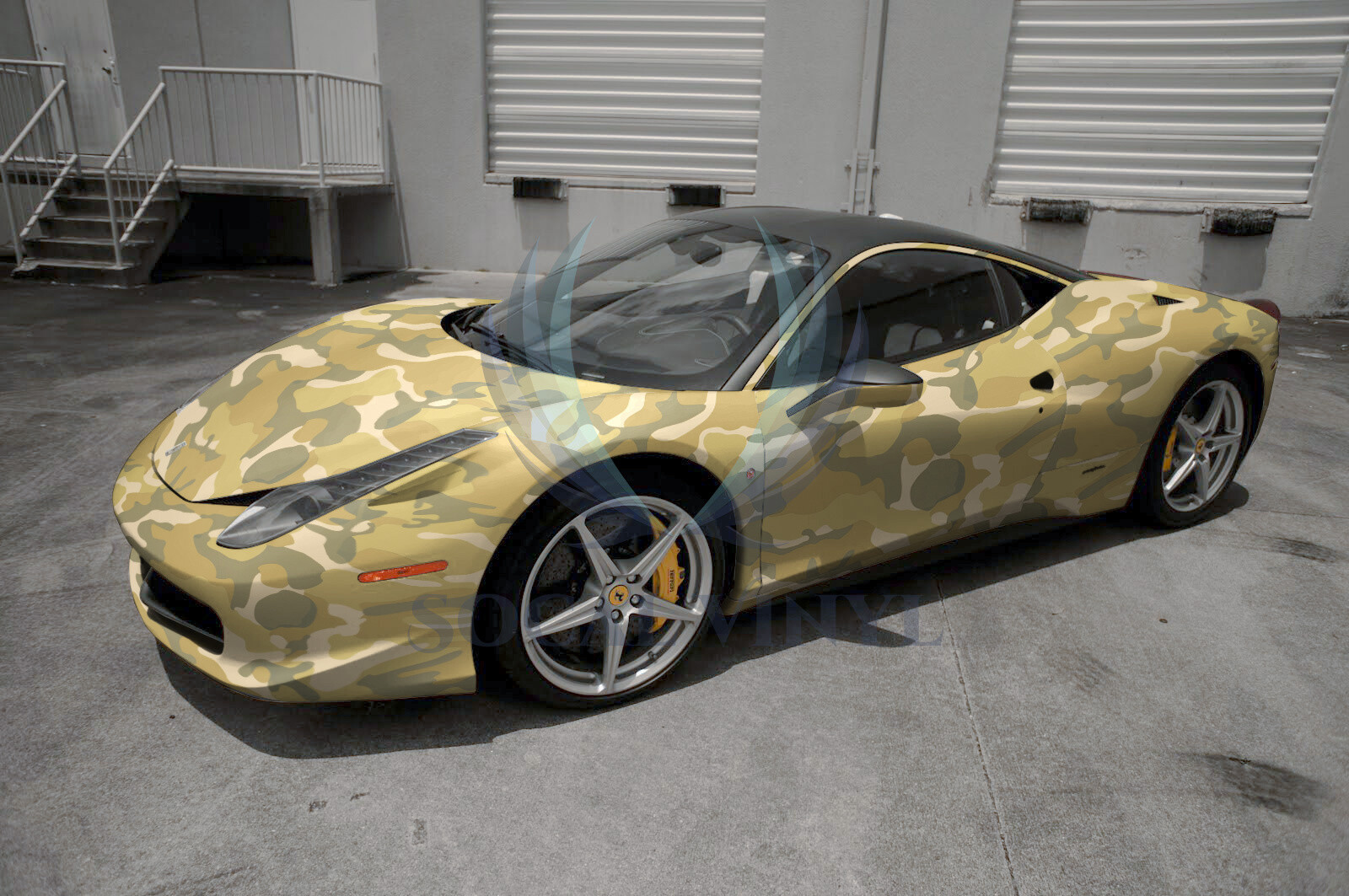 Premium Yellow Black White Gray Camouflage Desert Vinyl Sticker Wrap Decal Steet
