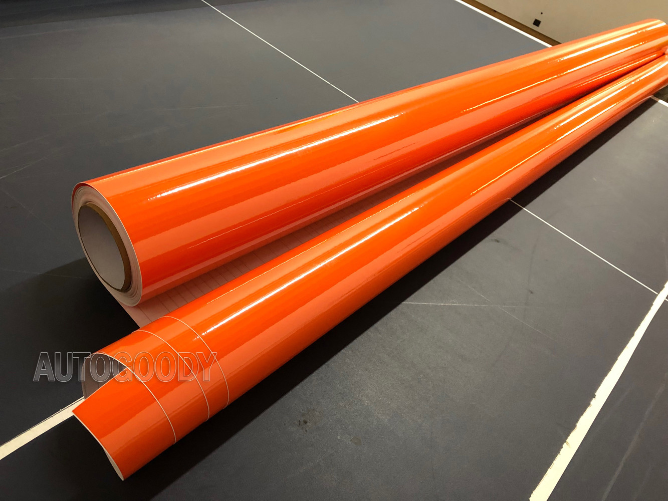 360″ x 60″ Super Gloss Orange Vinyl Film Wrap Sticker Air Bubble Free 30ft x 5ft