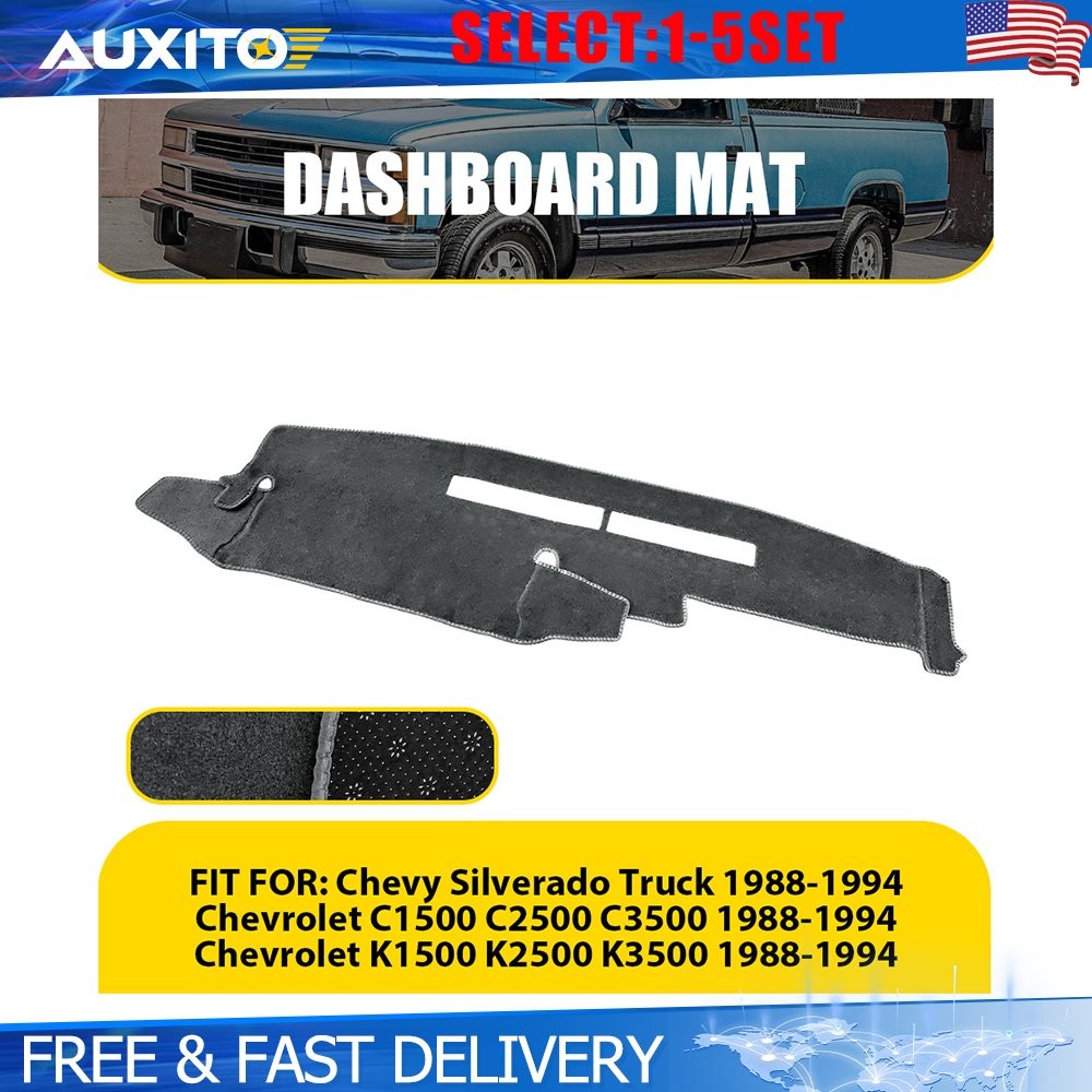 Gray Dash Cover Mat Dashboard For 1988-1994 Chevrolet Silverado C1500 C2500 1-5X