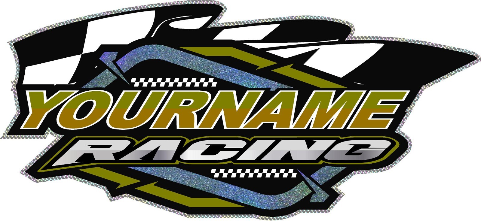 Custom Your Name Racing Decals Trailer Truck MX ATV Race Car Go Kart Sprint IMCA