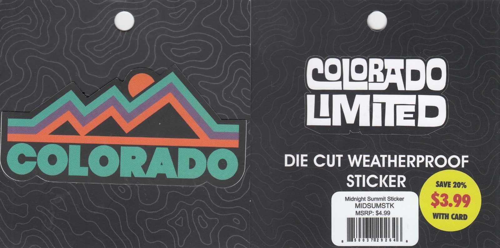 New Colorado Limited Weatherproof Sticker Decal – Midnight Summit Mountains