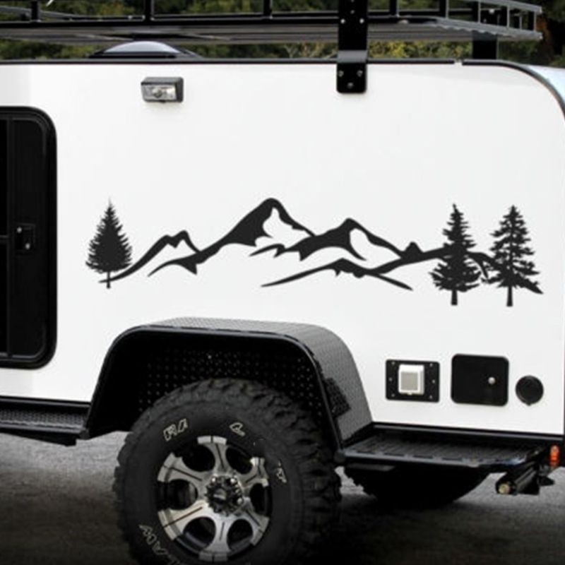 Windshield Window Laptop Tree Mountain Car Decor Reflective Forest Sticker Decal
