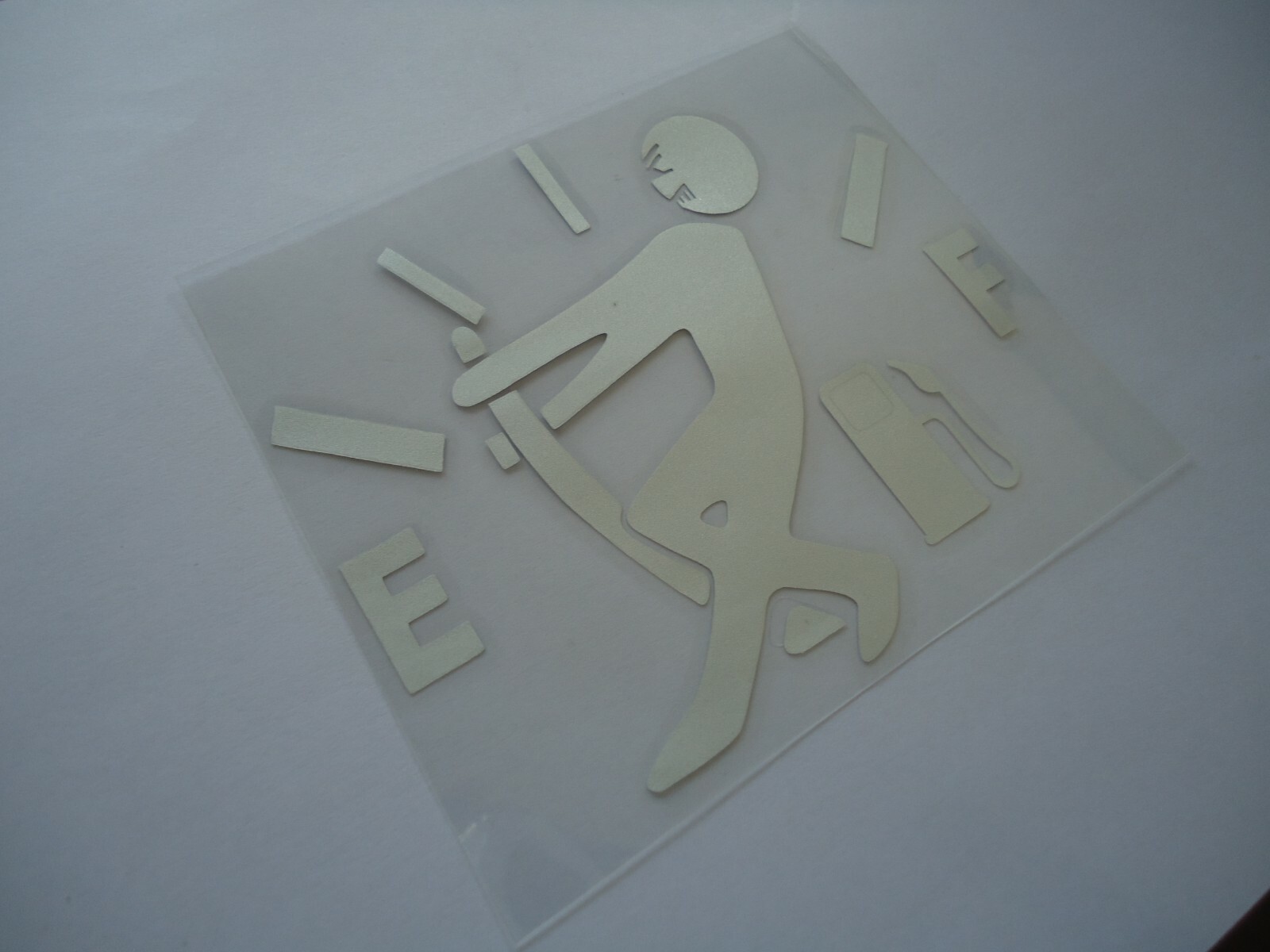 CAR MOTORCYCLE TANK DECORATION DECAL STICKER Silver