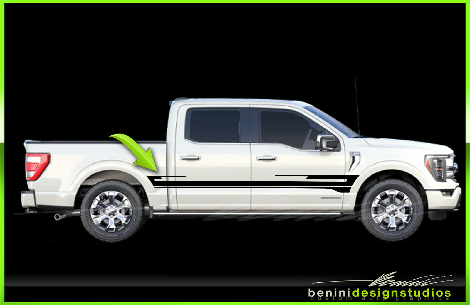 Door Racing Side Rocker Stripes 1 Fits- 2015-2020 2021 and up Ford F-150 F150