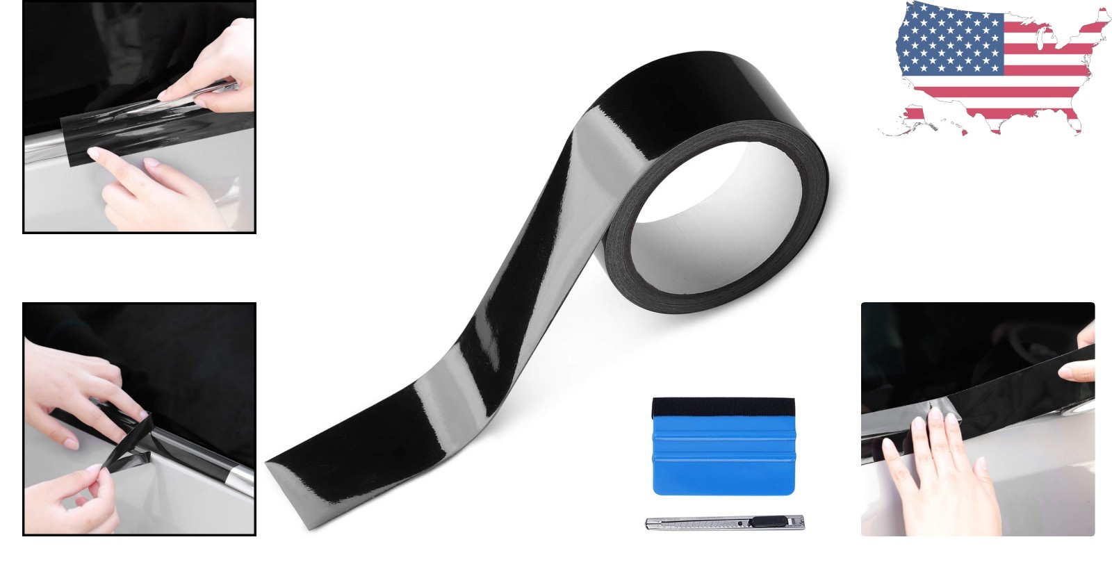 2″x30′ High Gloss Black Vinyl Wrap for Chrome Delete – Protect Your Car’s Finish