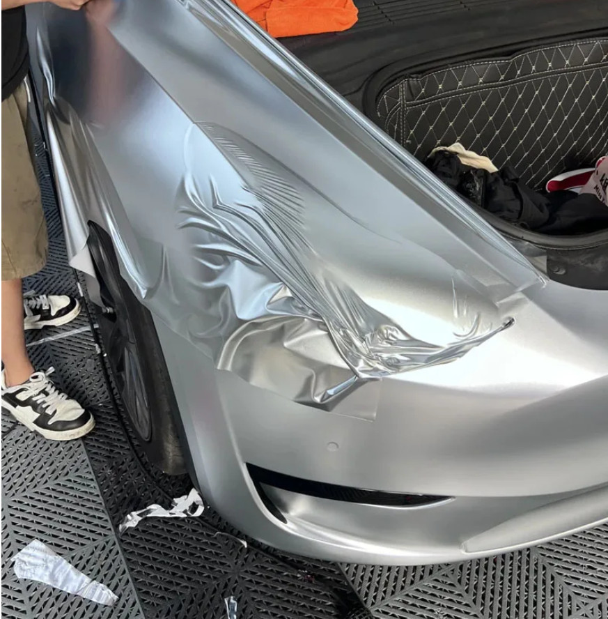 65FT x 5FT Metallic Matte Satin Chrome Vinyl Car Wrap Sticker Bubble Free Silver