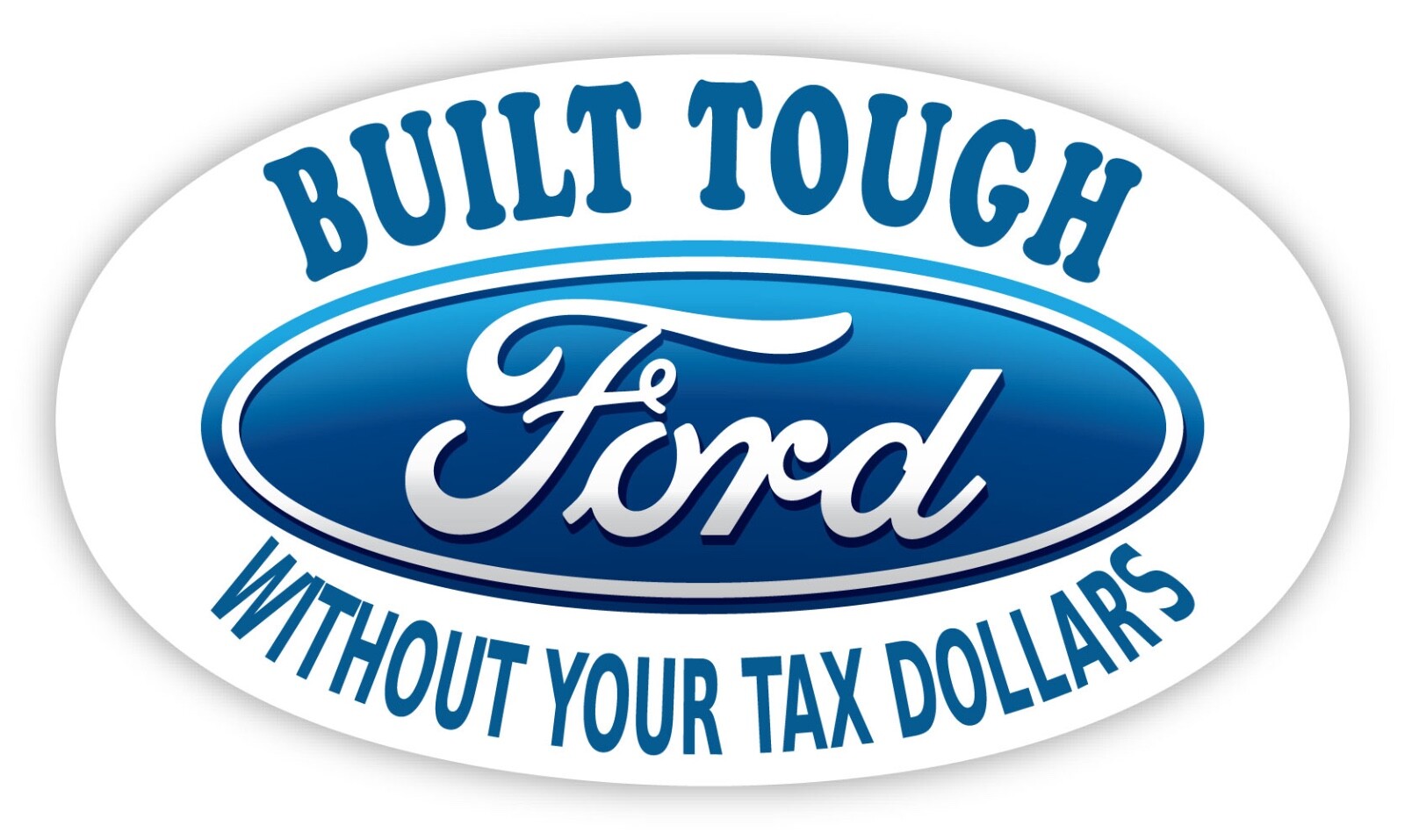 Ford built tough sticker decal 5″ x 3″