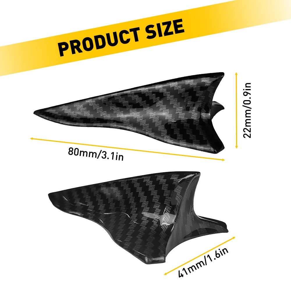 10/20X Car Fin Shark Roof Decorative Sticker Fiber Carbon Decors Accessories TOP