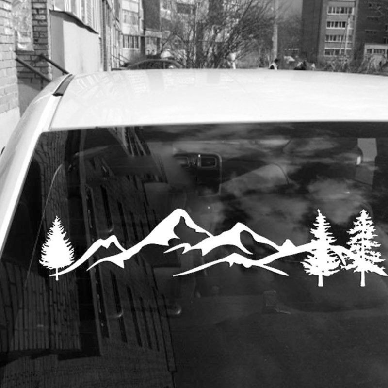 Windshield Window Laptop Tree Mountain Car Decor Reflective Forest Sticker Decal