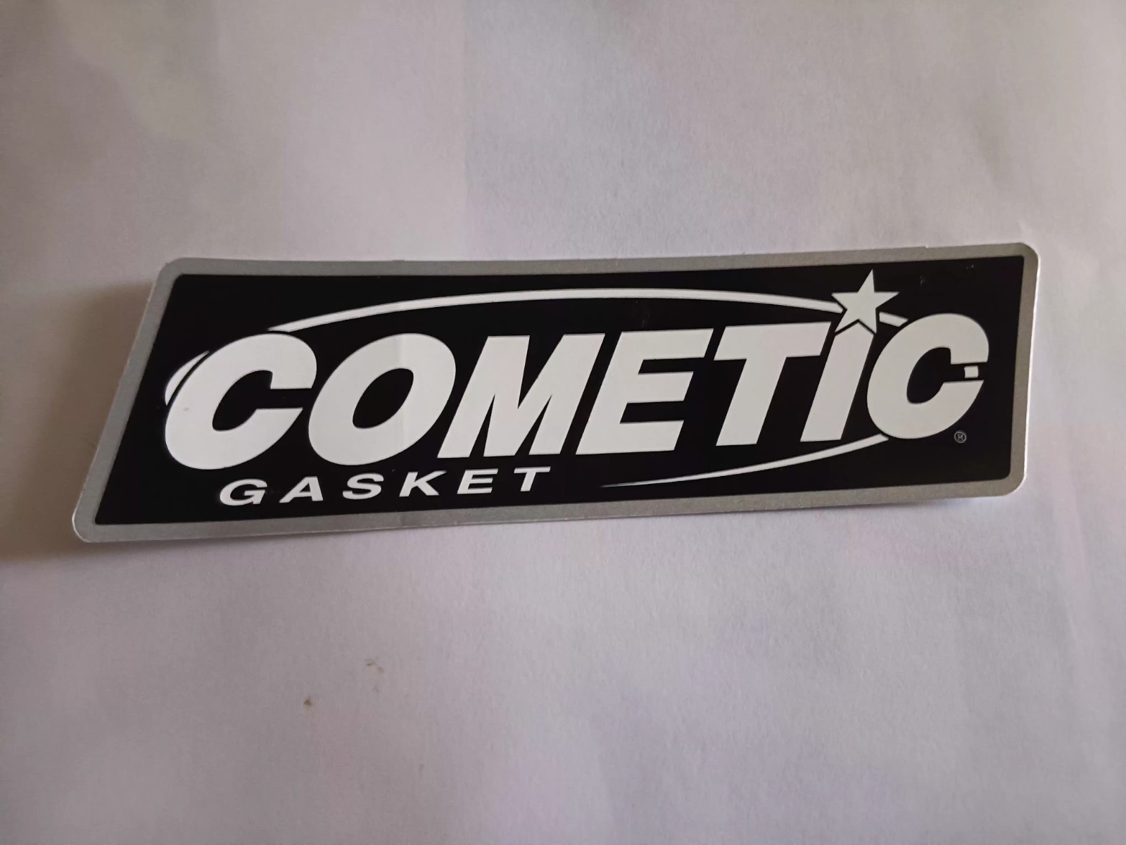 Cometic Gasket Racing Sticker Decal 5.50″ x 1.50″ Black And White Car Racecar
