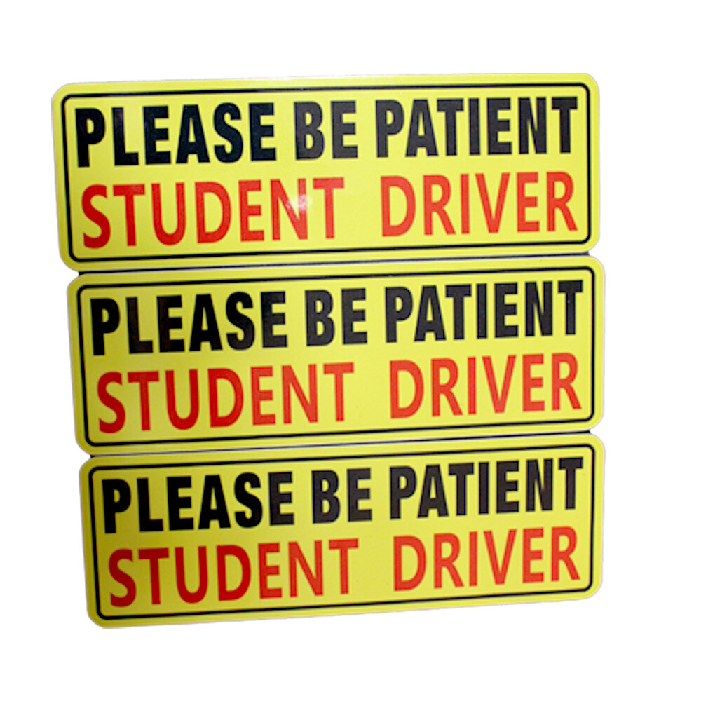 3 Pcs Student Driver Magnet Car Signs Car Bumper Sticker Decal Please Be Patient