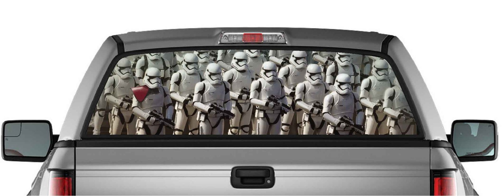 PERFORATED STAR WARS IMPERIAL TROOPERS TRUCK BACK WINDOW STICKER DECAL VINYL