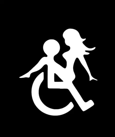 Wheelchair Sex Funny JDM Vinyl Decal Sticker Car Truck Window