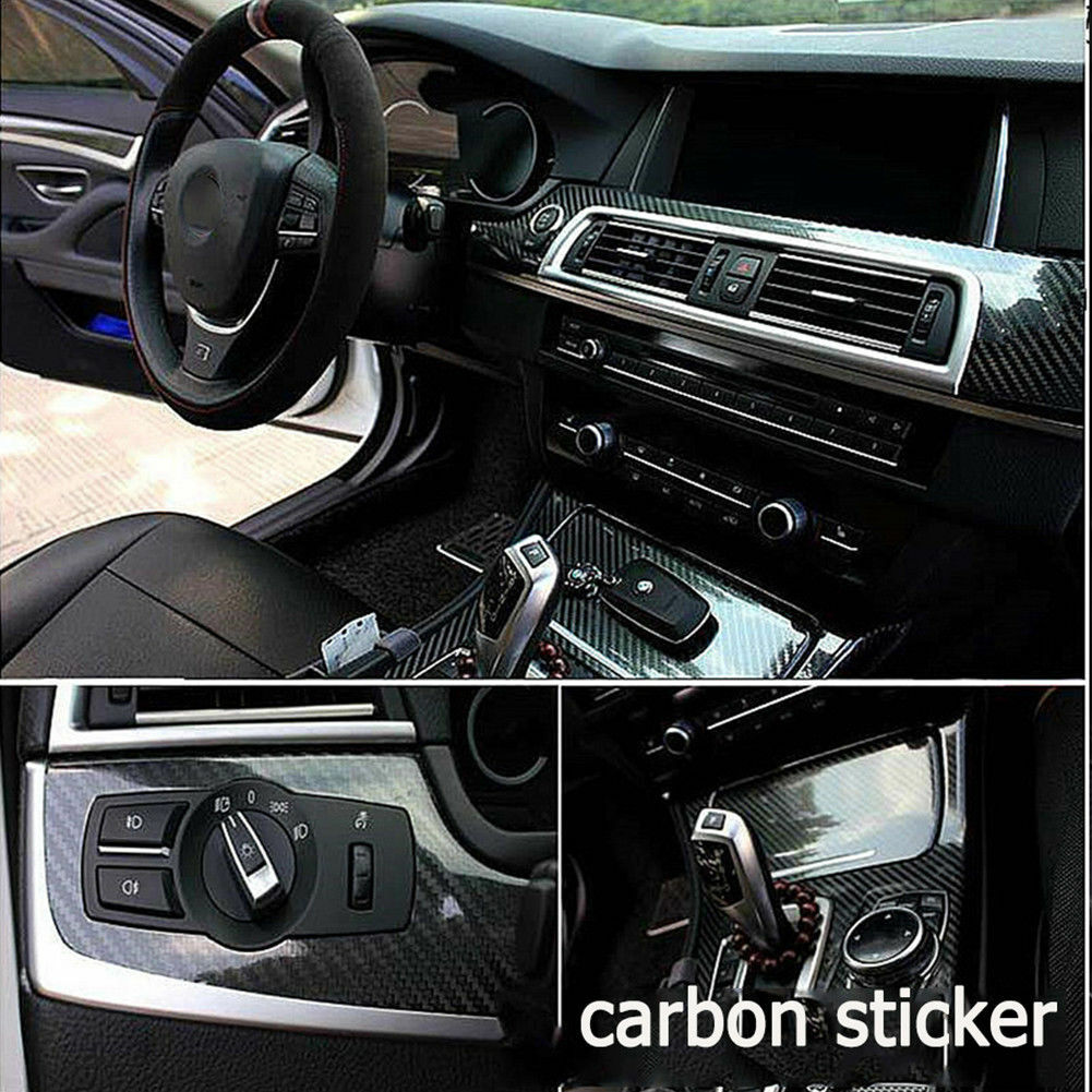 5D Waterproof Carbon Fiber Vinyl Car Wrap Sheet Roll Film Sticker Decal Paper US
