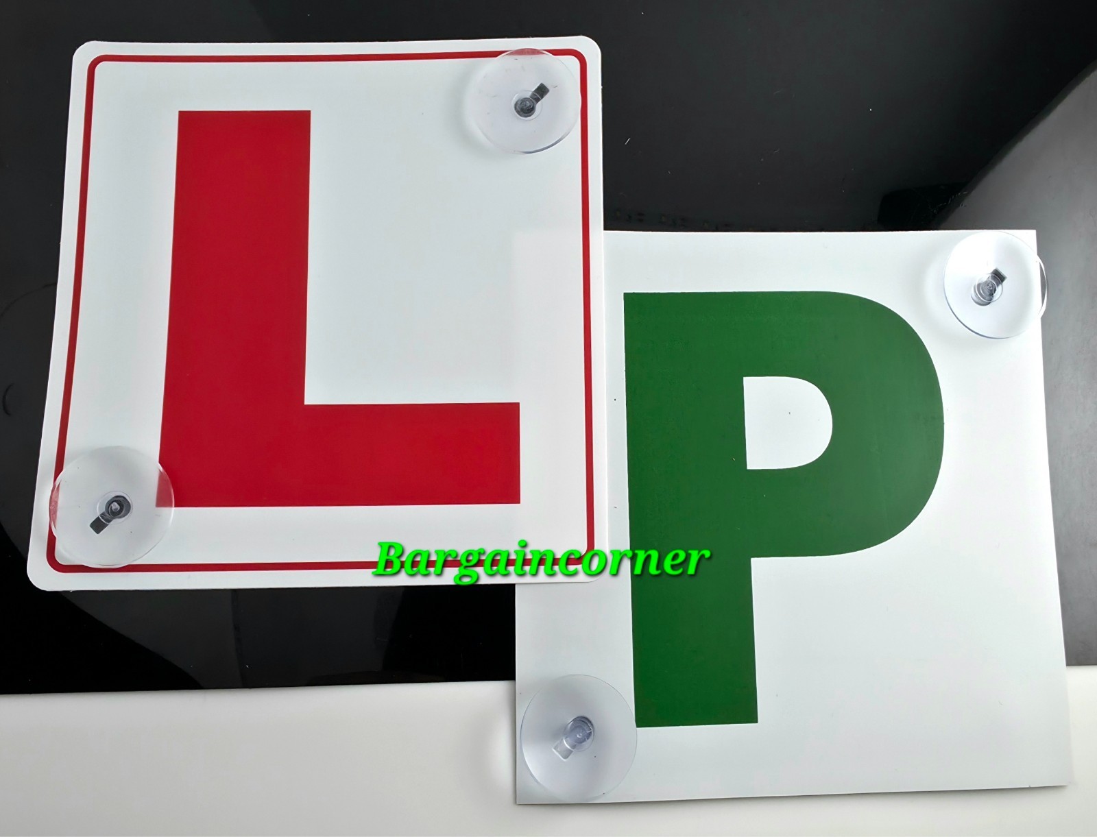 L & P PLATE SIGN New & Pass Driver Sign L Plate Advisory Sign With Suction Cup
