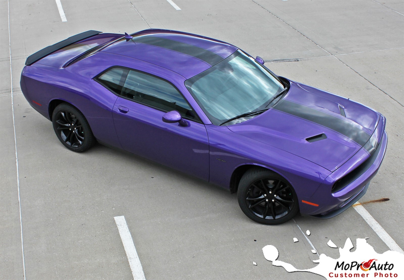 Challenger 2015-19 Center Rallye Racing Stripes Hood REDLINE Decal Vinyl Graphic
