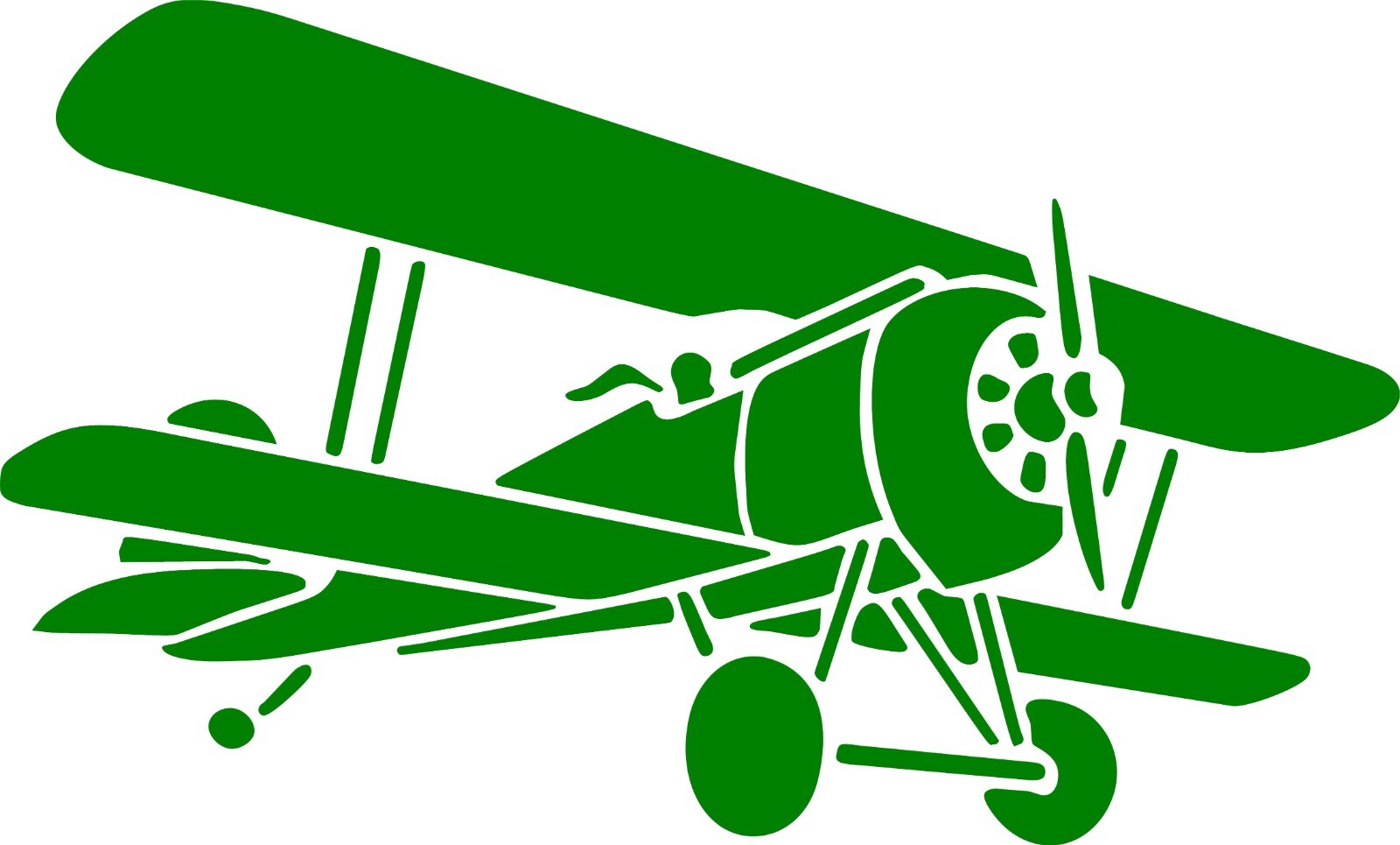 Bi-Plane Decal 5″ w X 3″ h In your choice of color