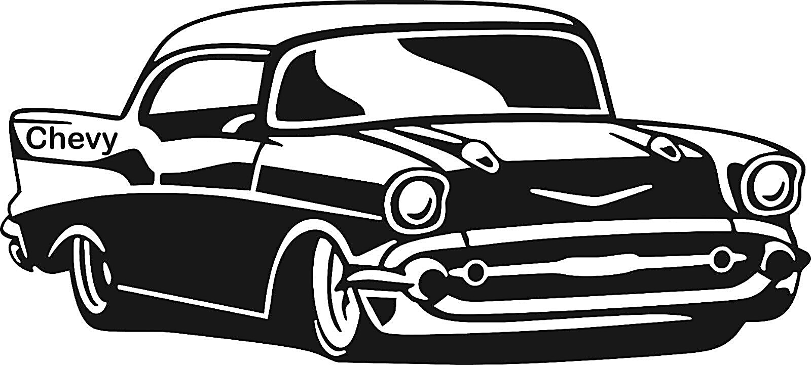 CHEVY 1955 HOT ROD CAR DECAL 8.8″W X 4.0″H In your choice of color