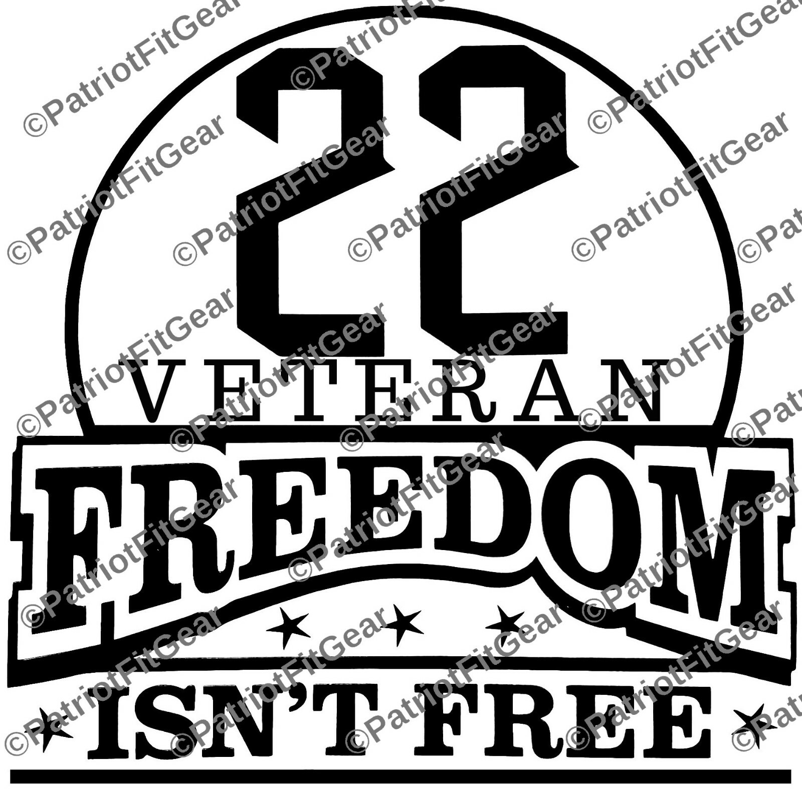 Veteran 22,PTSD Awareness,Freedom Isn’t Free,Support Our Troops,Vinyl Decals