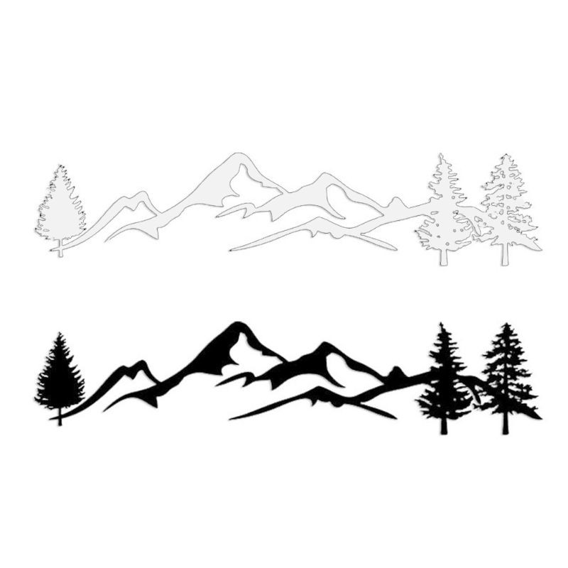 Windshield Window Laptop Tree Mountain Car Decor Reflective Forest Sticker Decal