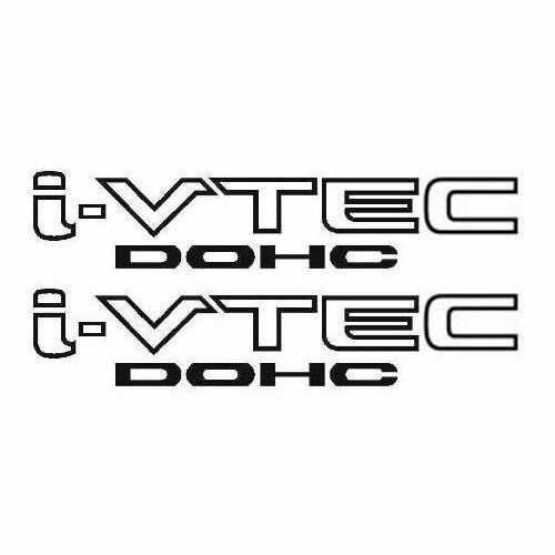 (2)i-VTEC DOHC ivtec 9″ emblem Vinyl Sticker Honda Civic Decal Drift JDM 014